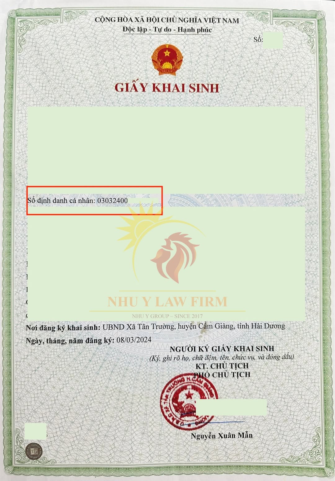 Từ ngày 01 tháng 7 năm 2025 số định danh cá nhân đồng thời là mã số thuế