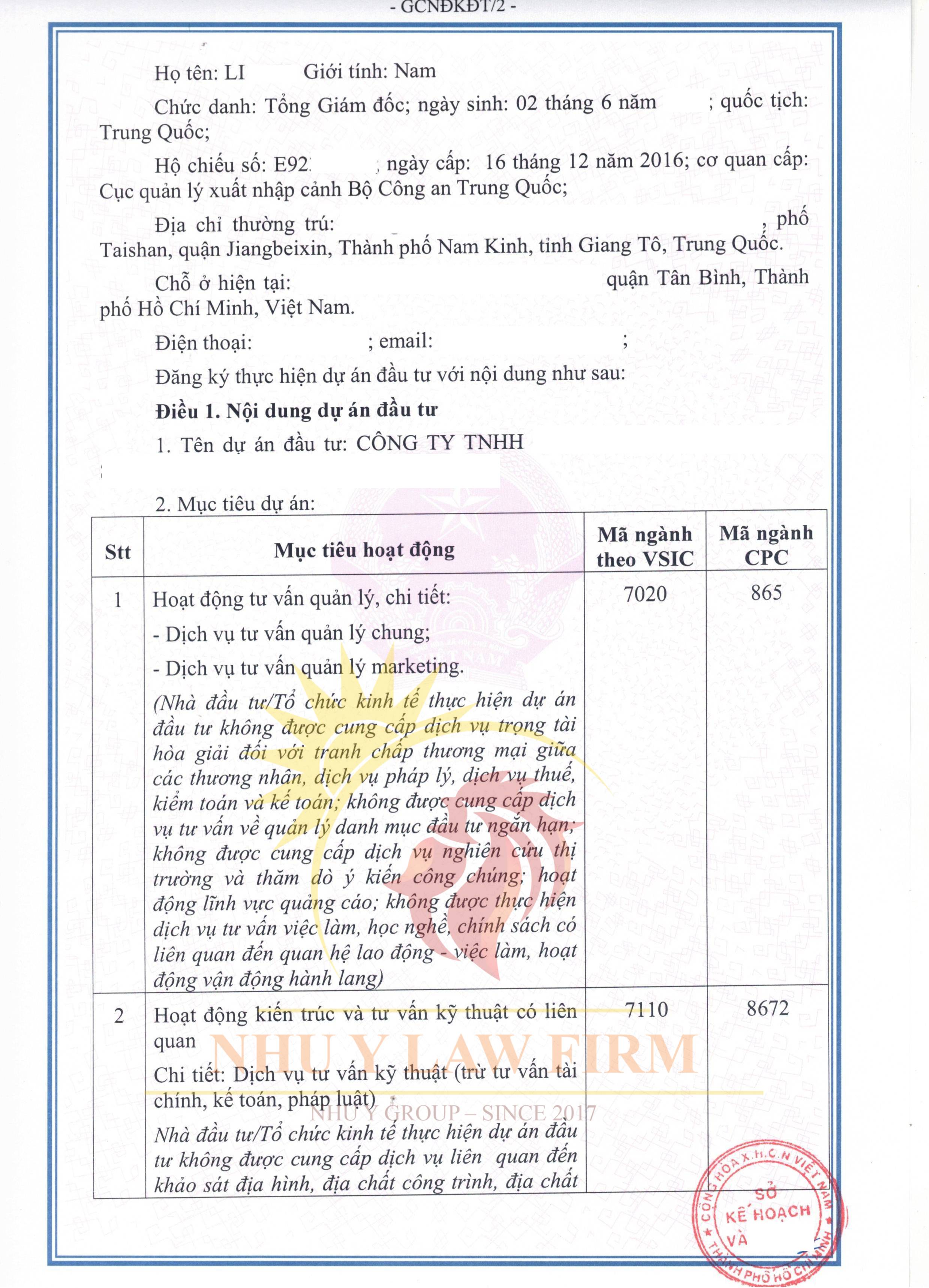 Hướng dẫn thủ tục thành lập công ty Trung Quốc hộ chiếu E tại Việt Nam