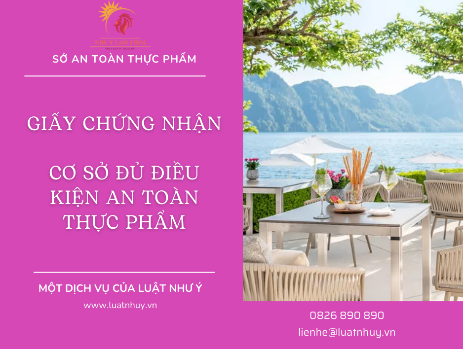 Giấy chứng nhận cơ sở đủ điều kiện an toàn thực phẩm